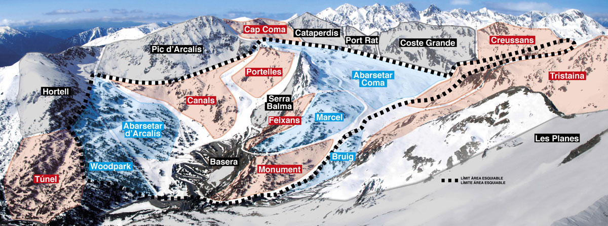 Mapa Freeride ORdino ARcalis