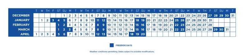 Calendari freeride