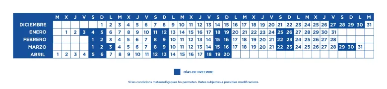 Calendari freeride