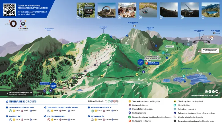 Mapa été Ordino Arcalís
